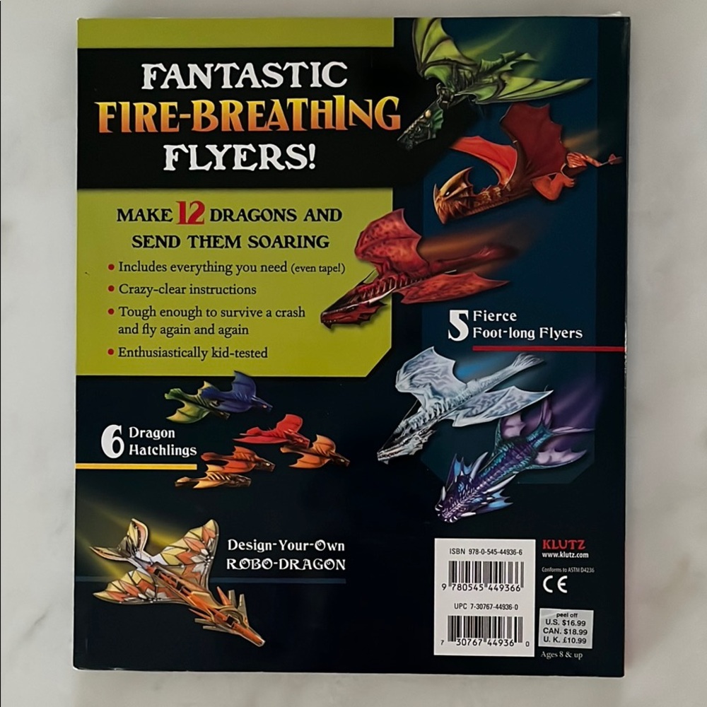 Paper Flying Dragons Book, Klutz - Picture 2 of 13